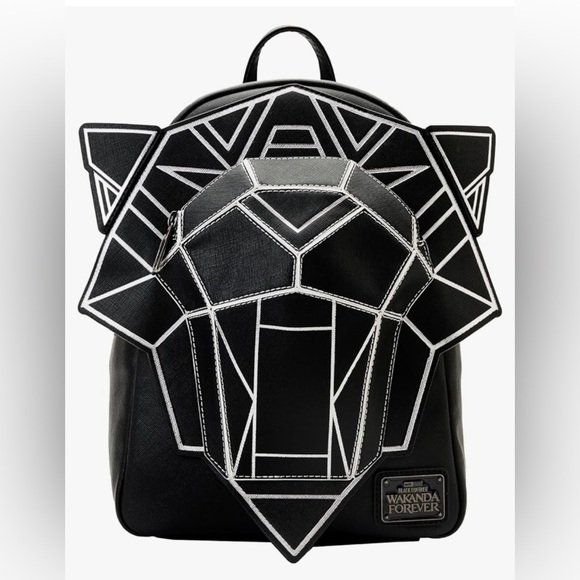 LOUNGEFLY MARVEL BLACK PANTHER WAKANDA FOREVER FIGURAL MINI BACKPACK, NWT - Picture 1 of 10